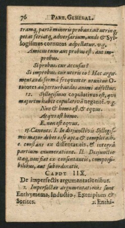 Caput IIX. De imperfectis argumentationibus.