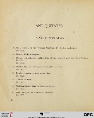 Antiquitäten (Nr .135-165)