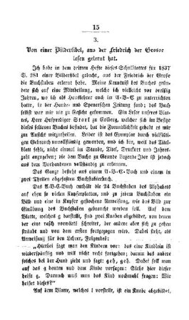 Von einer Bilderfibel, aus der Friedrich der Grosse lesen gelernt hat