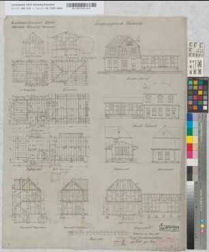 Empfangsgebäude [Bahnhof] Deutmecke an der Nebenbahn Finnentrop-Wennemen: Grundrisse, Ansichten, Schnitte, M.~1:100 Stnr.: 89, Hge, Bunr.: 2, Blnr.: 1