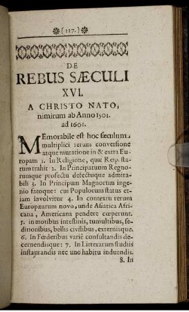 De Rebus Saeculi XVI. A Christo Nato, nimirum ab Anno 1501. ad 1601.
