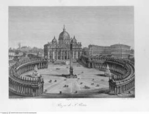 Raccolta delle principali vedute di Roma disegnate al vero ed incise da Domenico Amici Romano, Tafel (1): Piazza di S. Pietro