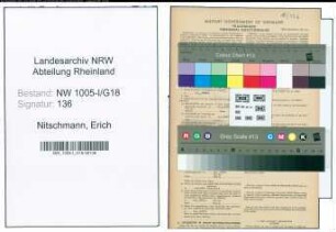 Entnazifizierung Erich Nitschmann , geb. 14.07.1905 (Bueroangestellte)