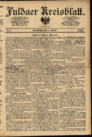 Ausgabe vom Donnerstag, den 09. Januar 1896.