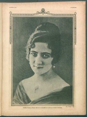 Josefina Fornas, primera tiple de la compañía que actúa en el teatro Nacional.