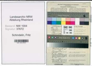 Entnazifizierung Fritz Schindelin , geb. 11.05.1892 (Pfarrer)