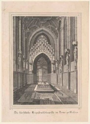 Die fürstliche Begräbniskapelle im Dom zu Meißen, aus der Zeitschrift Saxonia, 2. Band 1836