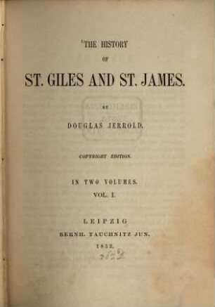 The history of St. Giles and St. James. 1