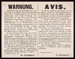 "Warnung." Maßnahmen zur Verhinderung der Ausbreitung der Maul- und Klauenseuche