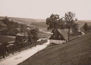 Conradsdorf, Blick von Nordwesten über das Muldental mit Rotem Graben