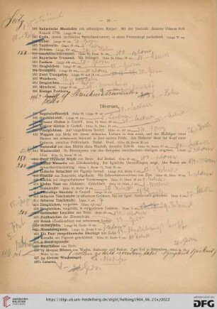 Diverses (Nr. 397-427a)