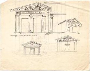 Thiersch, August ; Ägypten; Griechenland; Italien; Türkei; Antike Theaterbauten - Perspektive, Teilansicht