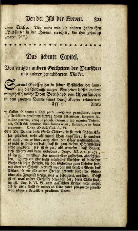 Das siebente Capitel. Von einigen andern Gottheiten der Deutschen und andrer benachbarten Völker