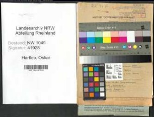 Entnazifizierung Oskar Hartleb , geb. 02.09.1909 (Finanzbeamter)