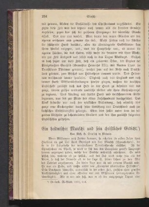 Ein heidnischer Munschi und sein christliches Gedicht