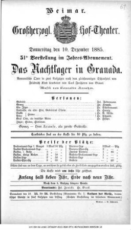 Das Nachtlager in Granada