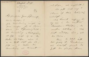 Brief an Ludwig Strecker  und B. Schott's Söhne : 11.02.1905