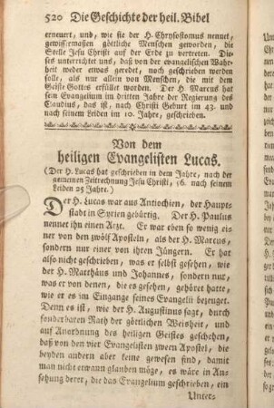 Von dem heiligen Evangelisten Lucas.