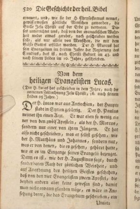 Von dem heiligen Evangelisten Lucas.