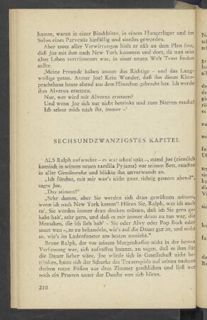 Sechsundzwanzigstes Kapitel
