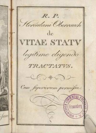 De vitae statu legitime eligendo : tractatus