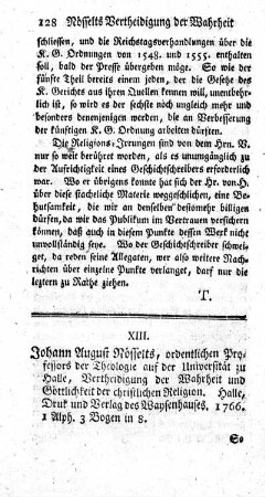 Vertheidigung der Wahrheit und Göttlichkeit der christlichen Religion.