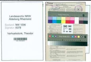 Entnazifizierung Theodor Verhuelsdonk , geb. 25.03.1875 (Postbeamter)