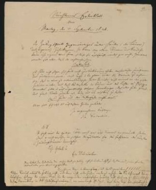 Nüchternes Extrablatt (11.09.1826)