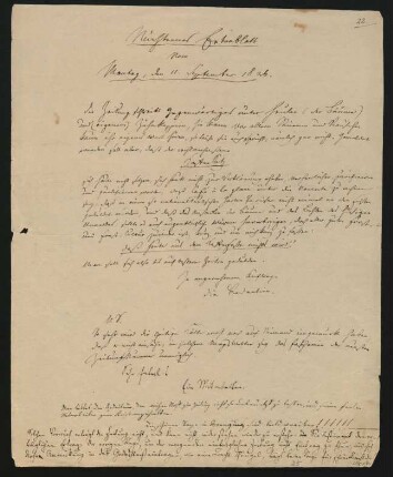 Nüchternes Extrablatt (11.09.1826)