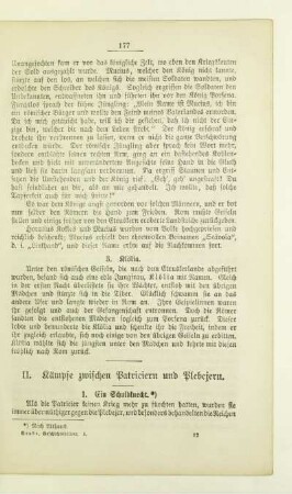 II. Kämpfe zwischen Patriciern und Plebejern