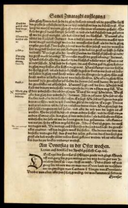 Am Donerstag in der Oster wochen. Lection auß dem buch der Apostelgeschicht Cap. viii.
