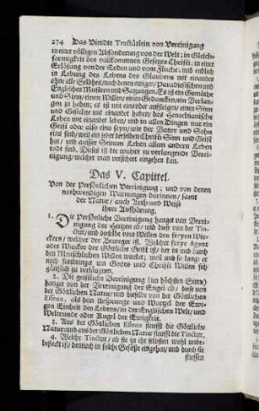 274-278, Das V. Capittel