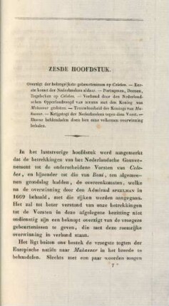 Zesde hoofdstuk. Overzigt der belangrijkste gebeurtenissen op Celebes. - ...