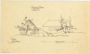 Gsaenger, Gustav; Unterwössen bei Murnau (Bayern); Landhausprojekte für Dr. Plischke - Südseite (Ansicht)