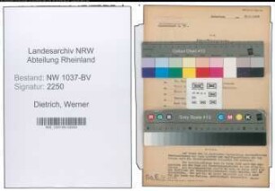 Entnazifizierung Werner Dietrich , geb. 16.08.1902 (Stadtsekretaer)