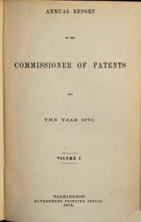 Annual report. 1870,1 (1872)