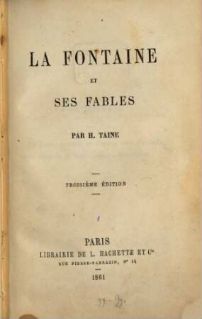 La Fontaine et ses fables