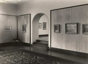 Dresden, Güntzstraße 34. Staatliche Kunstsammlungen, Graphische Sammlung. Raumaufnahme während Heinrich-Vogeler-Ausstellung