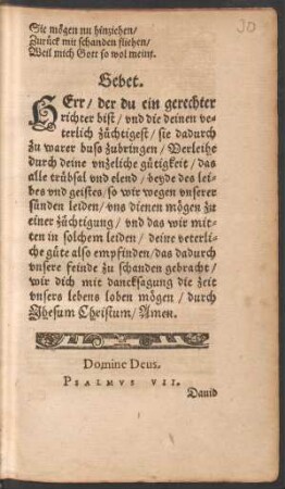 Domine Deus. Psalmus VII.