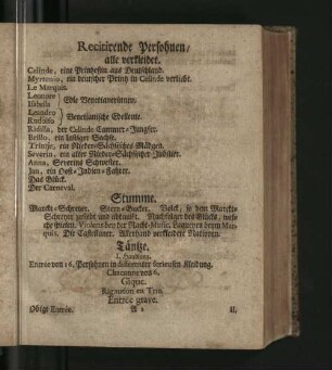 [Täntze. - Veränderungen des Schau-Platzes.]
