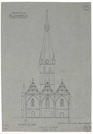 Schnitt, St. Lambertuskirche zu Düsseldorf