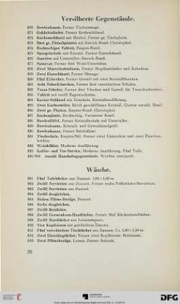 Wäsche (Nr. 901-932/940)