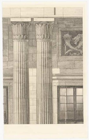 Neue Reichskanzlei, Berlin Innenräume: Wandaufriss, Details