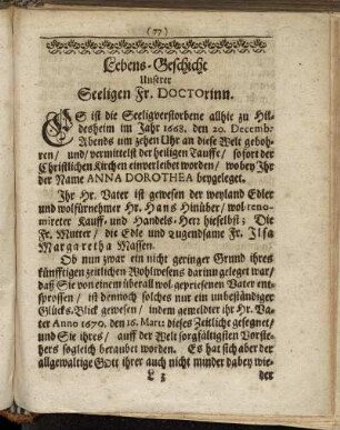 Lebens-Geschicht [...]