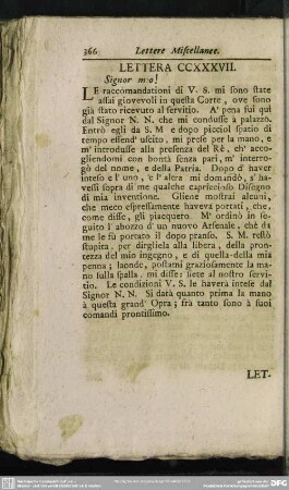 Lettera CCXXXVII. Signor mio!