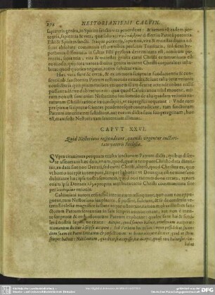 Caput XXVI. Quid Nestoriani respondent, quando urgentur auctoritate veteris Ecclesiae