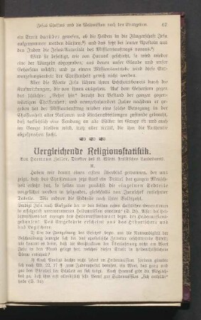 Vergleichende Religionsstatistik