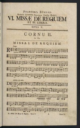 1-3, Missa I. De Requiem - Cornu II.