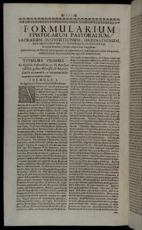 Titulus Primus. - Titulus IV.