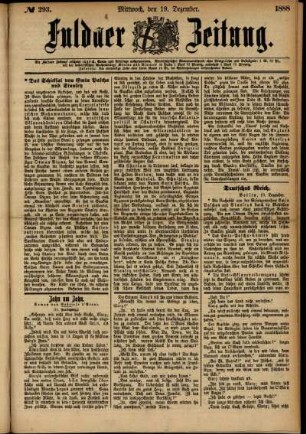 Ausgabe vom Mittwoch, den 19. Dezember 1888.